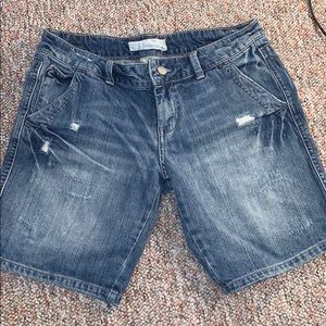 Mid Length Denim Short